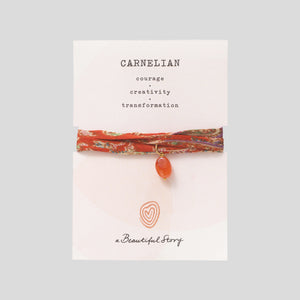 Sari Wrap Bracelet - Carnelian