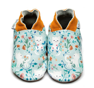 Inch Blue Shoes - Floral Kitty